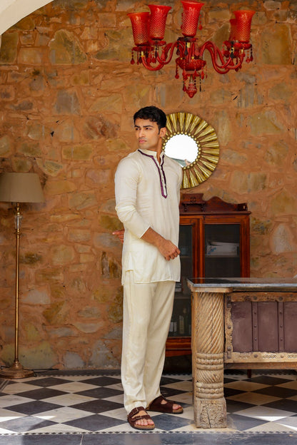 Off-white kurta set