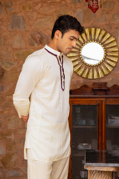 Off-white kurta set