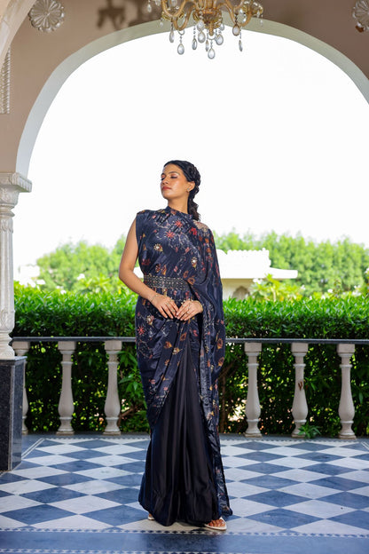 Noor collar pallu saree