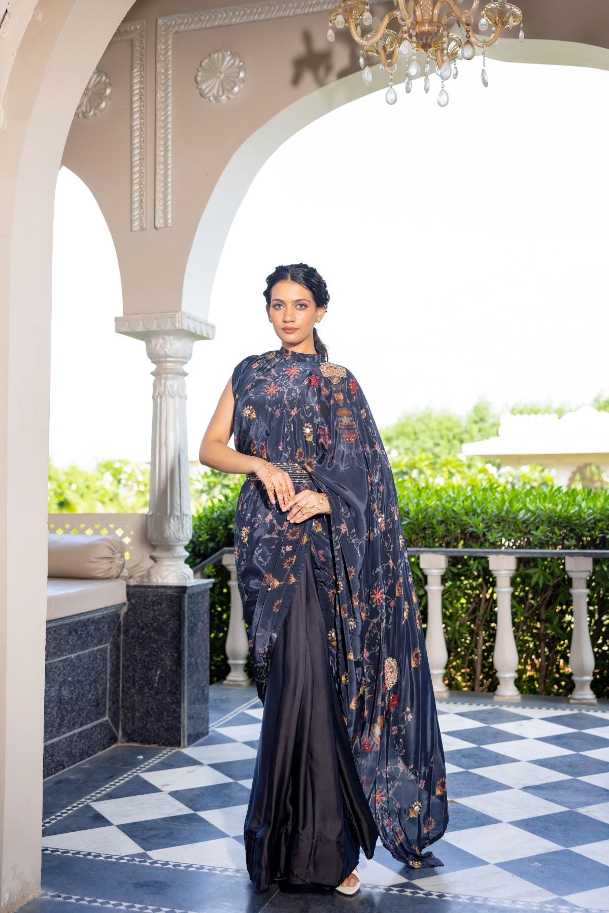 Noor collar pallu saree