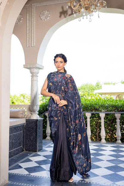 Noor collar pallu saree