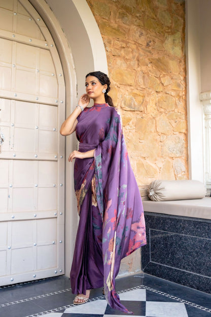 Meher collar pallu saree