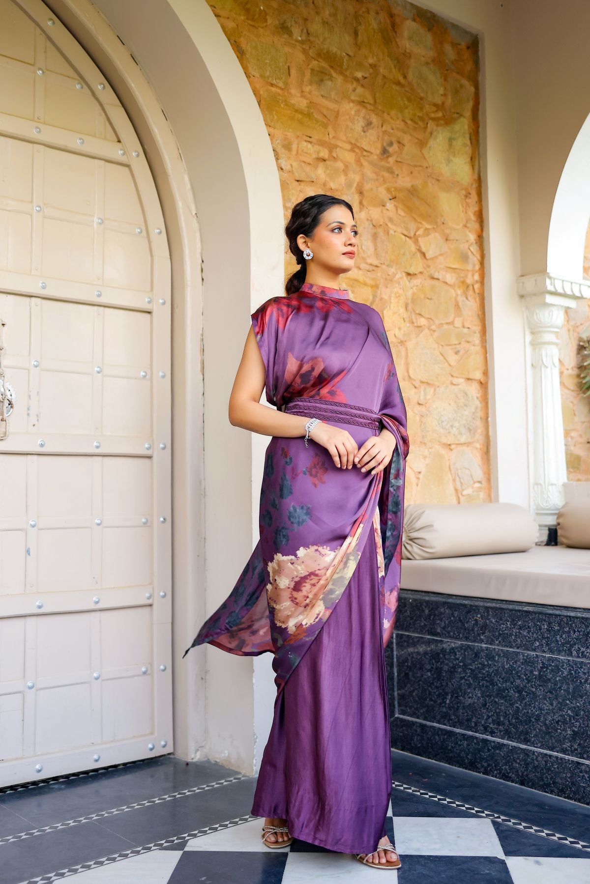 Meher collar pallu saree