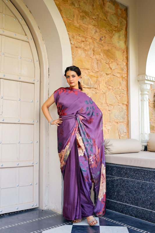 Meher collar pallu saree