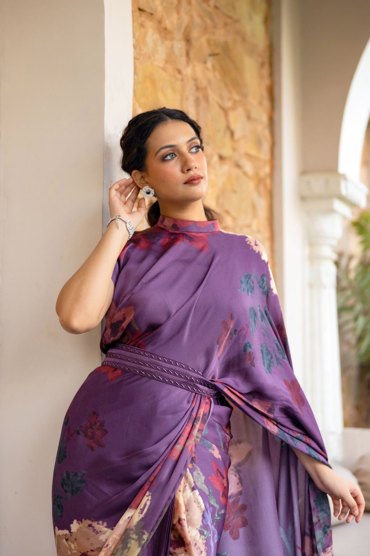 Meher collar pallu saree