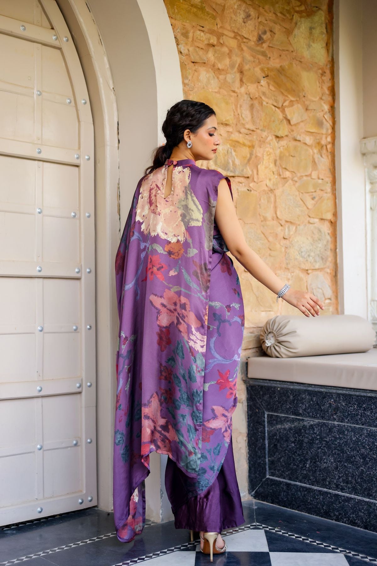 Meher collar pallu saree