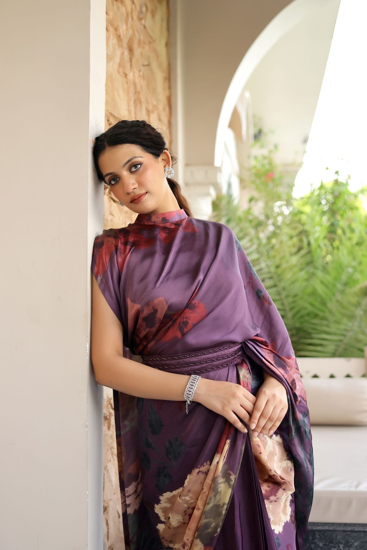 Meher collar pallu saree