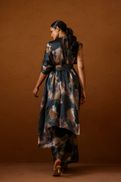 Patina collar pallu sari