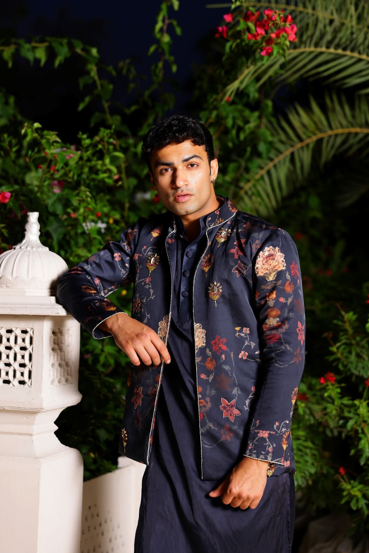 Noor kurta set paired with an embellished jacket