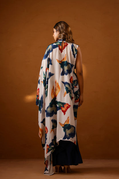 Pardesi collar pallu sari