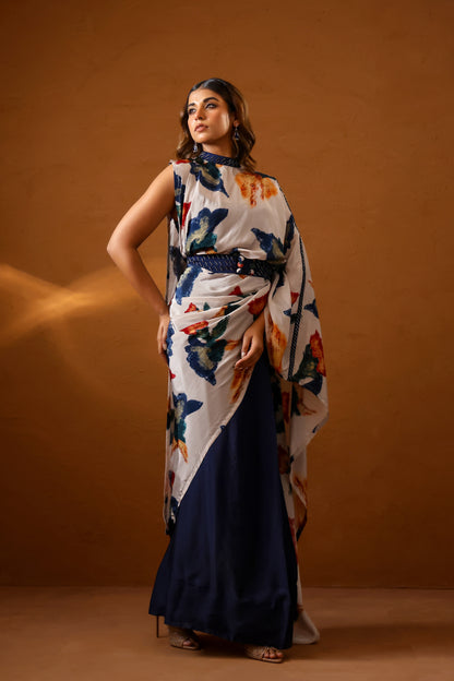 Pardesi collar pallu sari