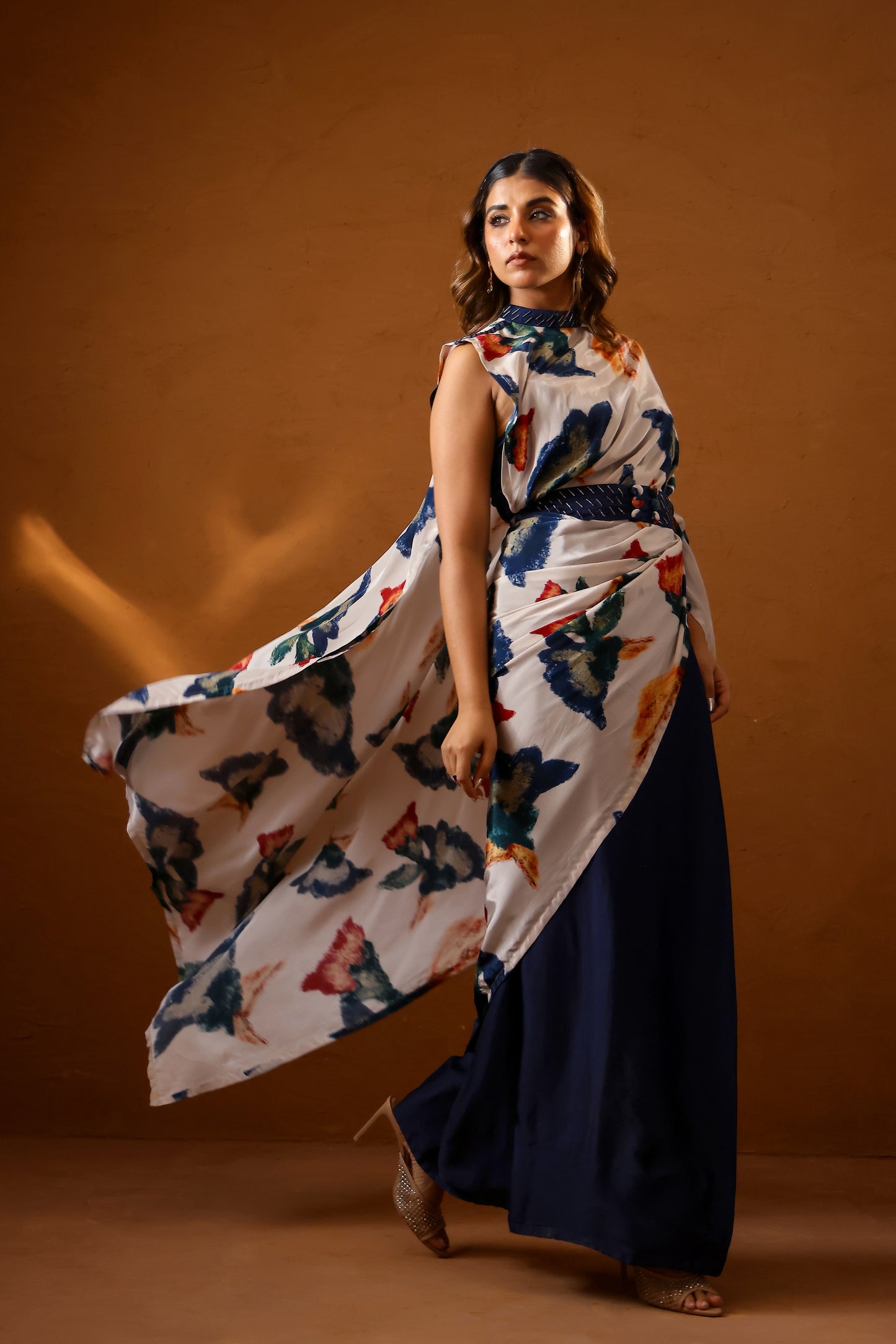 Pardesi collar pallu sari