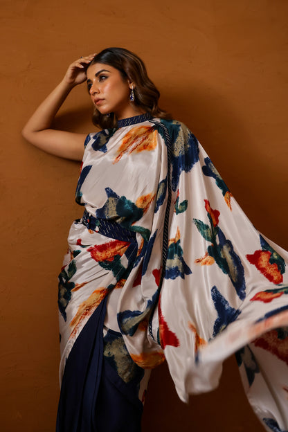 Pardesi collar pallu sari