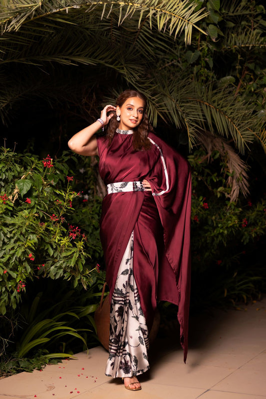 Bela collar pallu saree
