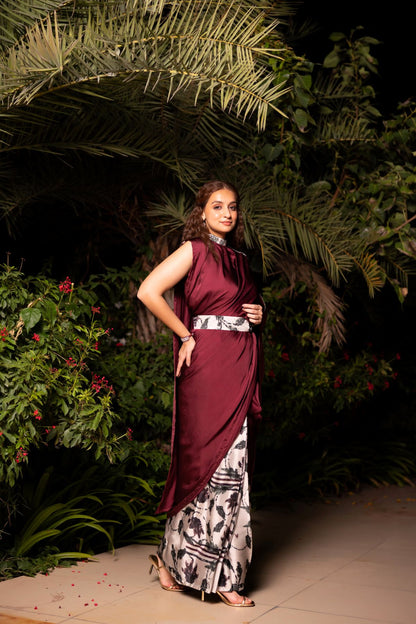 Bela collar pallu saree