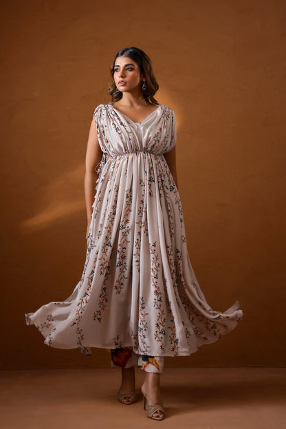 Sepia Hand draped kurta set