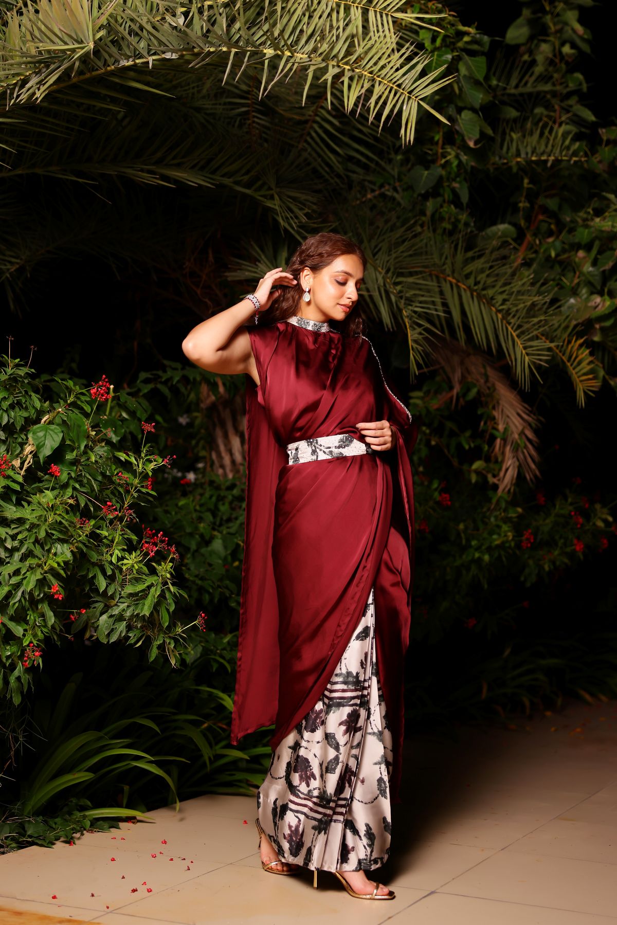 Bela collar pallu saree