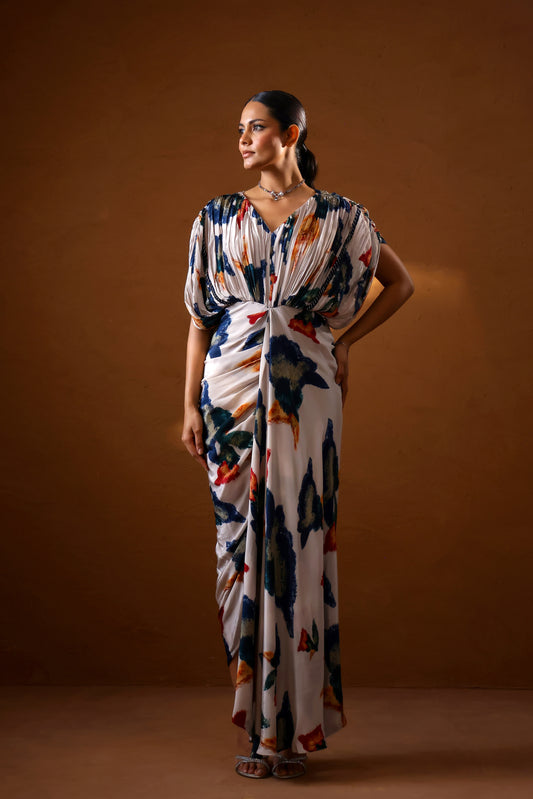 Pardesi Kaftan gown with hand embellishment