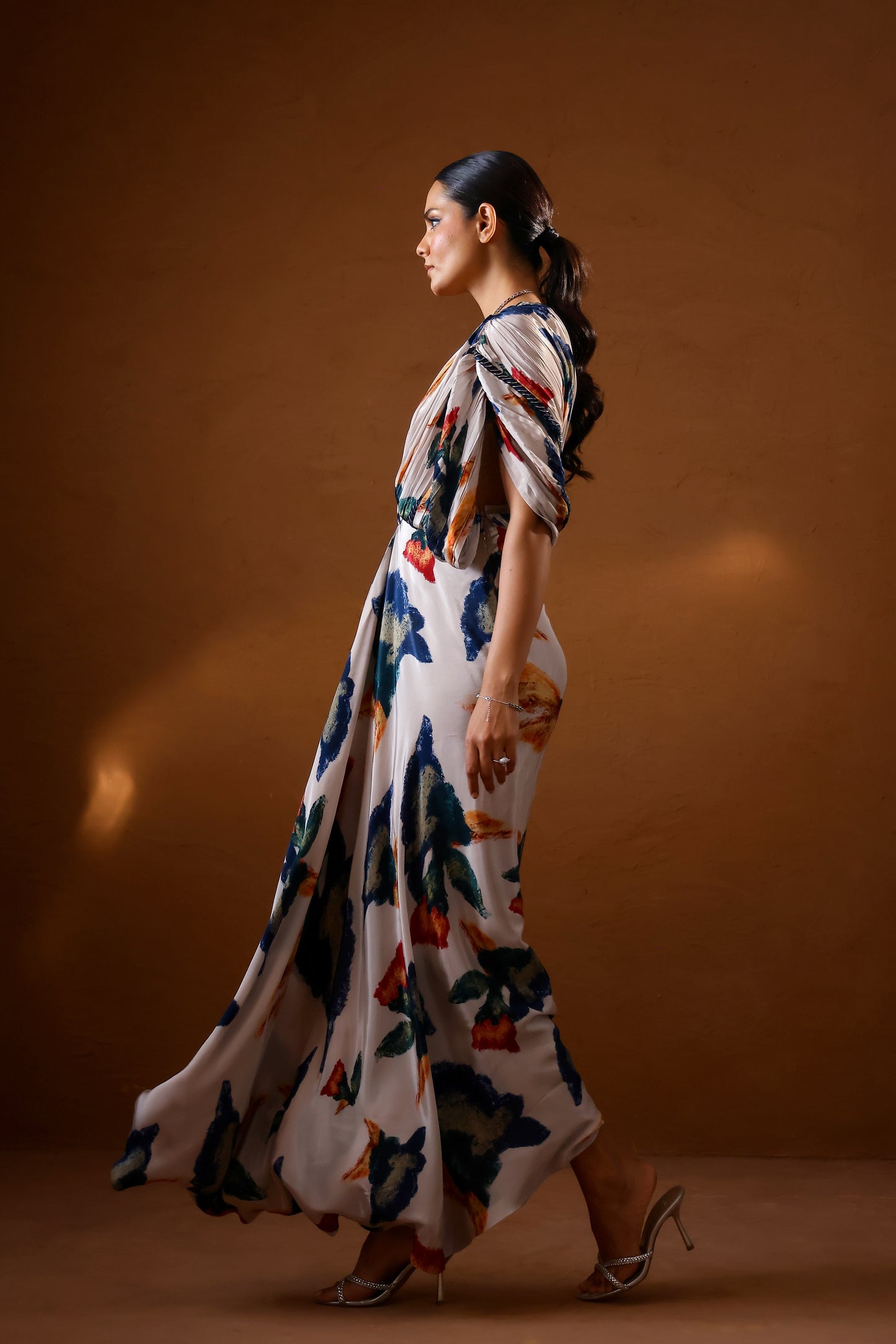 Pardesi Kaftan gown with hand embellishment