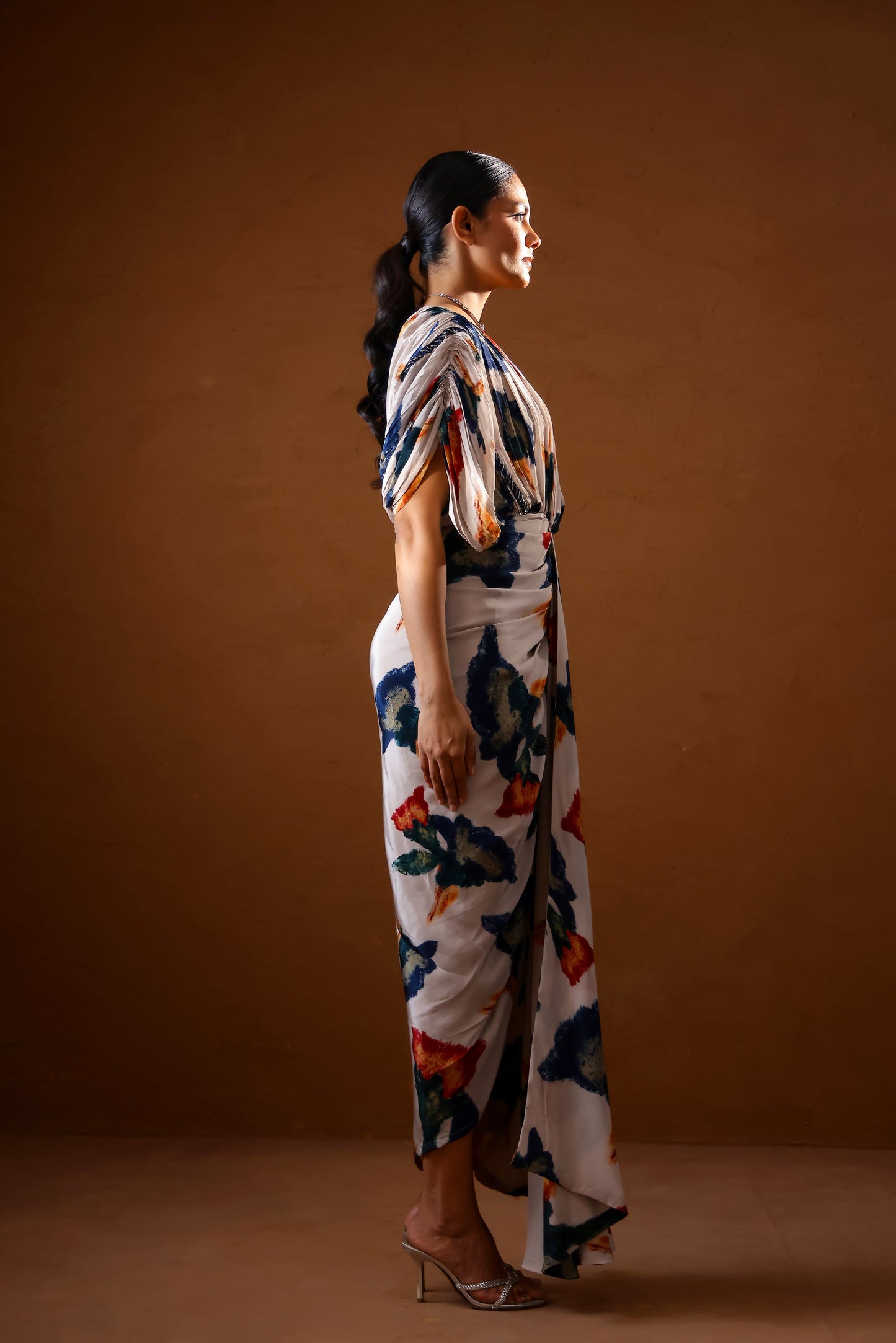 Pardesi Kaftan gown with hand embellishment