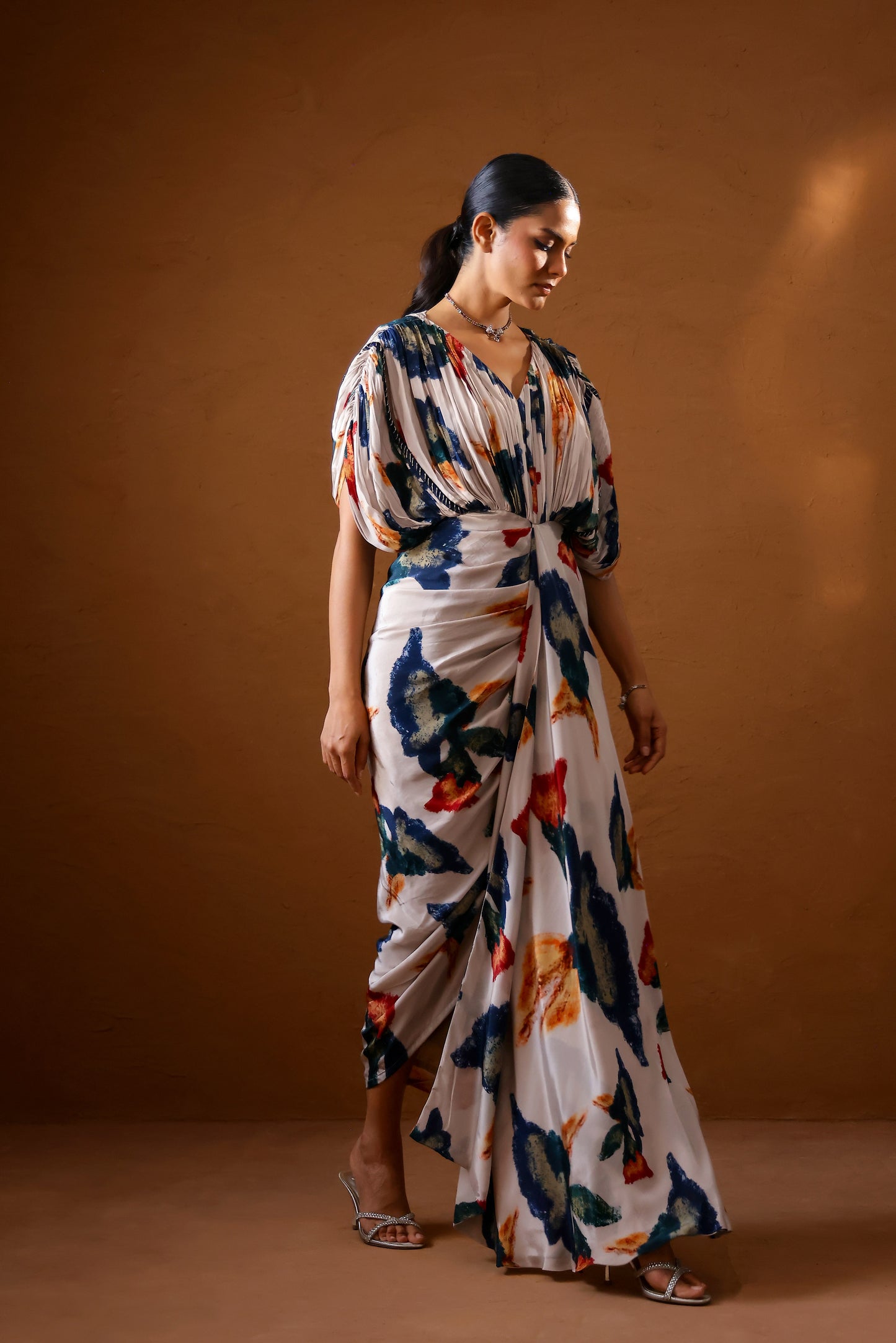 Pardesi Kaftan gown with hand embellishment