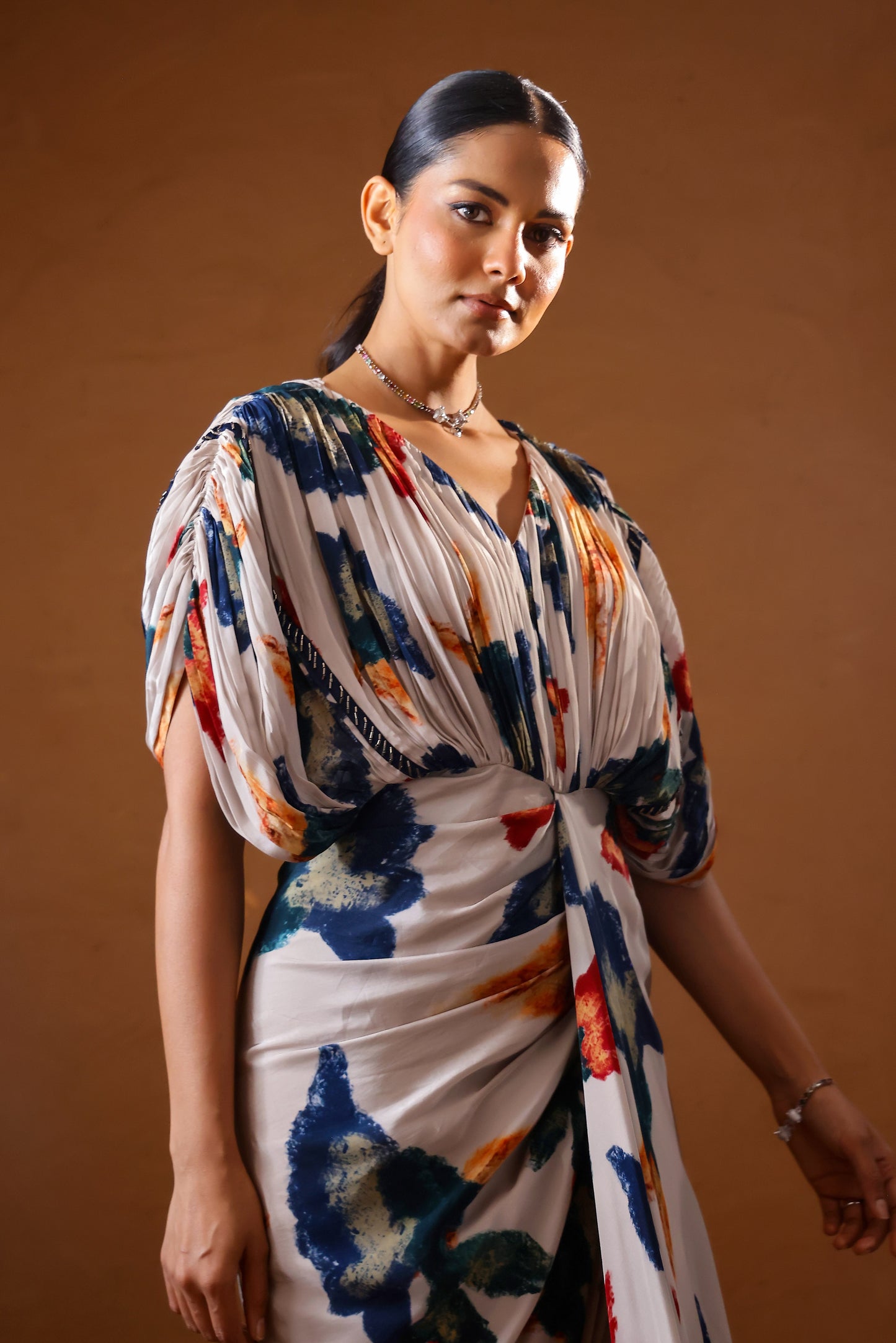 Pardesi Kaftan gown with hand embellishment