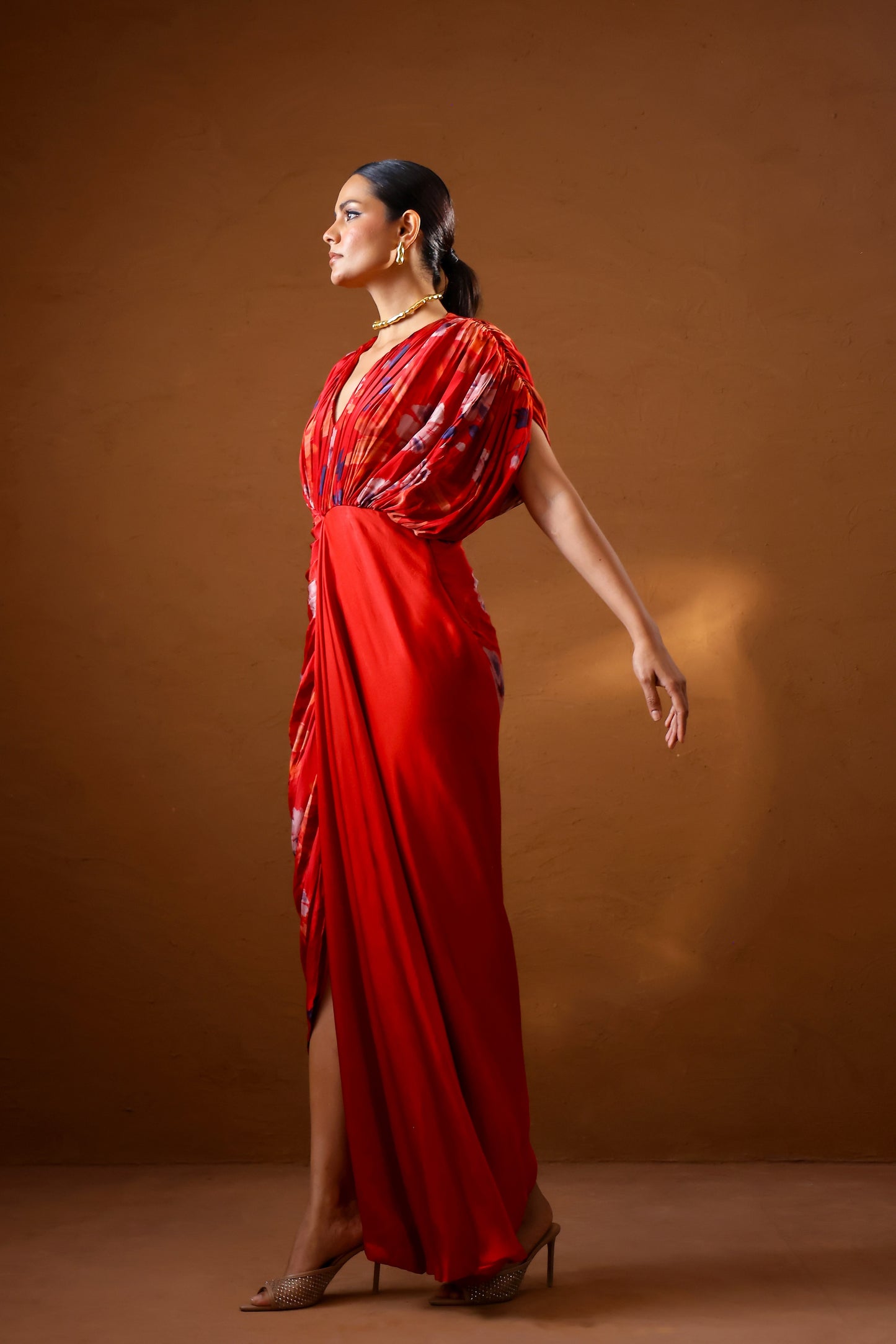 Malabari pluge Kaftan Gown