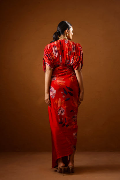 Malabari pluge Kaftan Gown