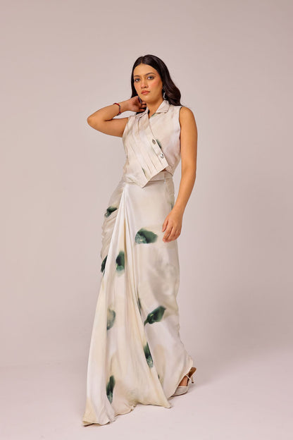 Magnolia Draped Skirt Set