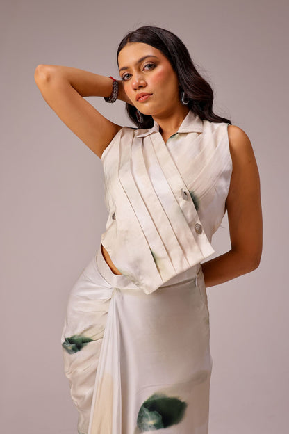 Magnolia Draped Skirt Set