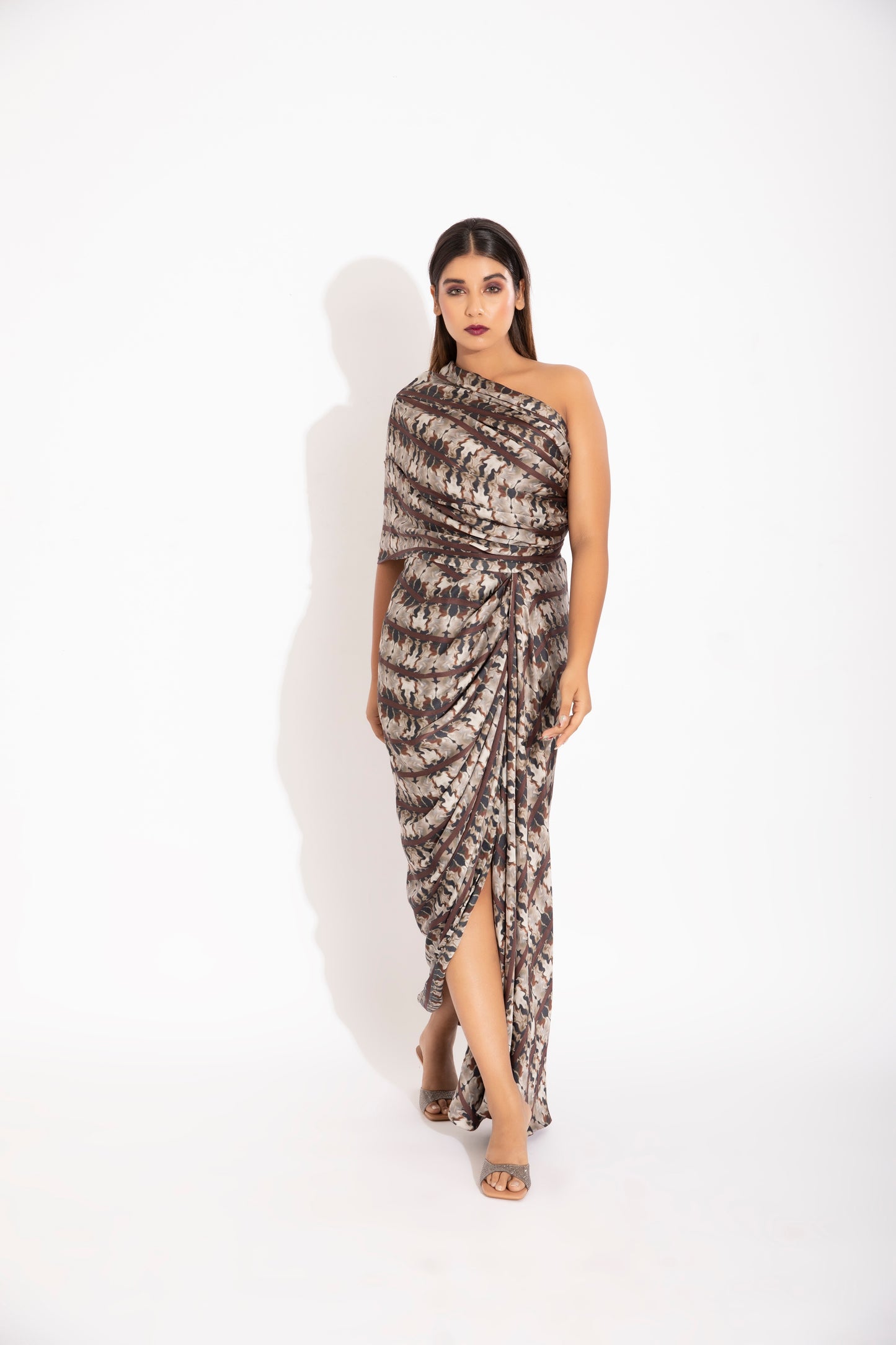 One-shoulder Gown