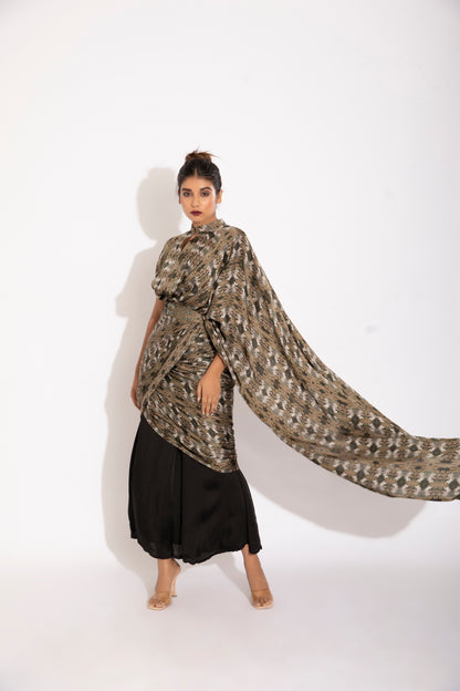 Collar pallu Pant Sari