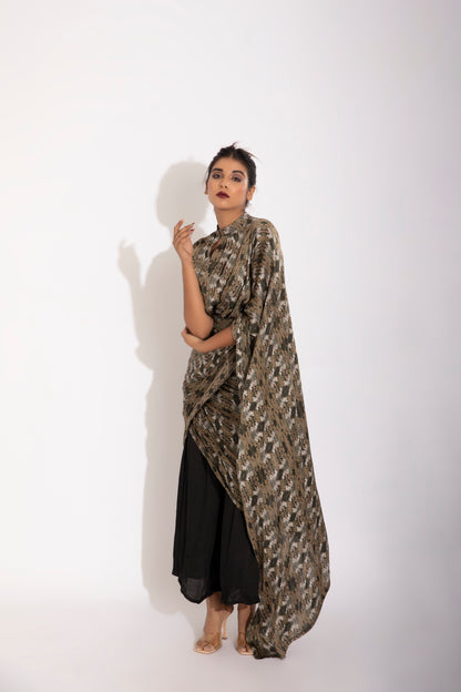 Collar pallu Pant Sari