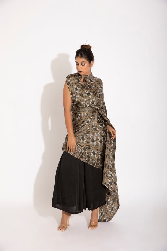 Collar pallu Pant Sari