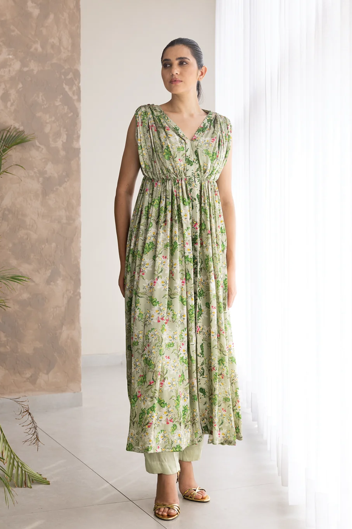 Fiori draped kurta set