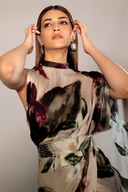 Kriti Sanon in Ivy gardenia collar pallu saree