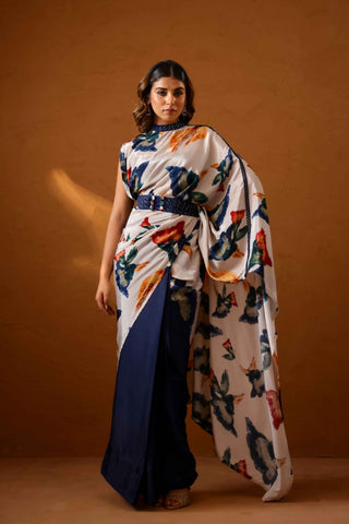 Pardesi collar pallu sari