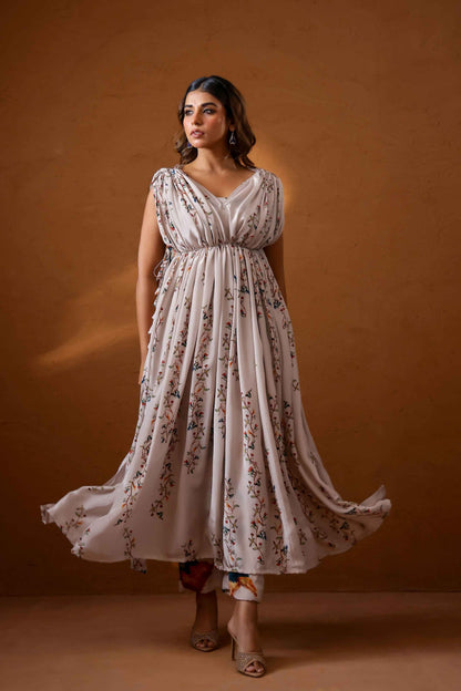 Sepia Hand draped kurta set - Studio Surbhi