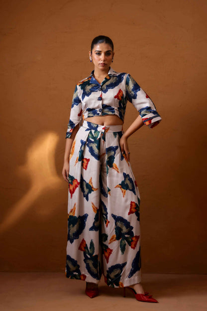 Pardesi shirt paired with pants - Studio Surbhi