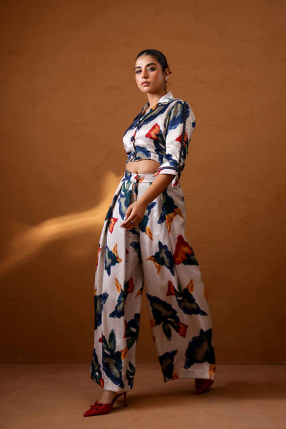Pardesi shirt paired with pants - Studio Surbhi