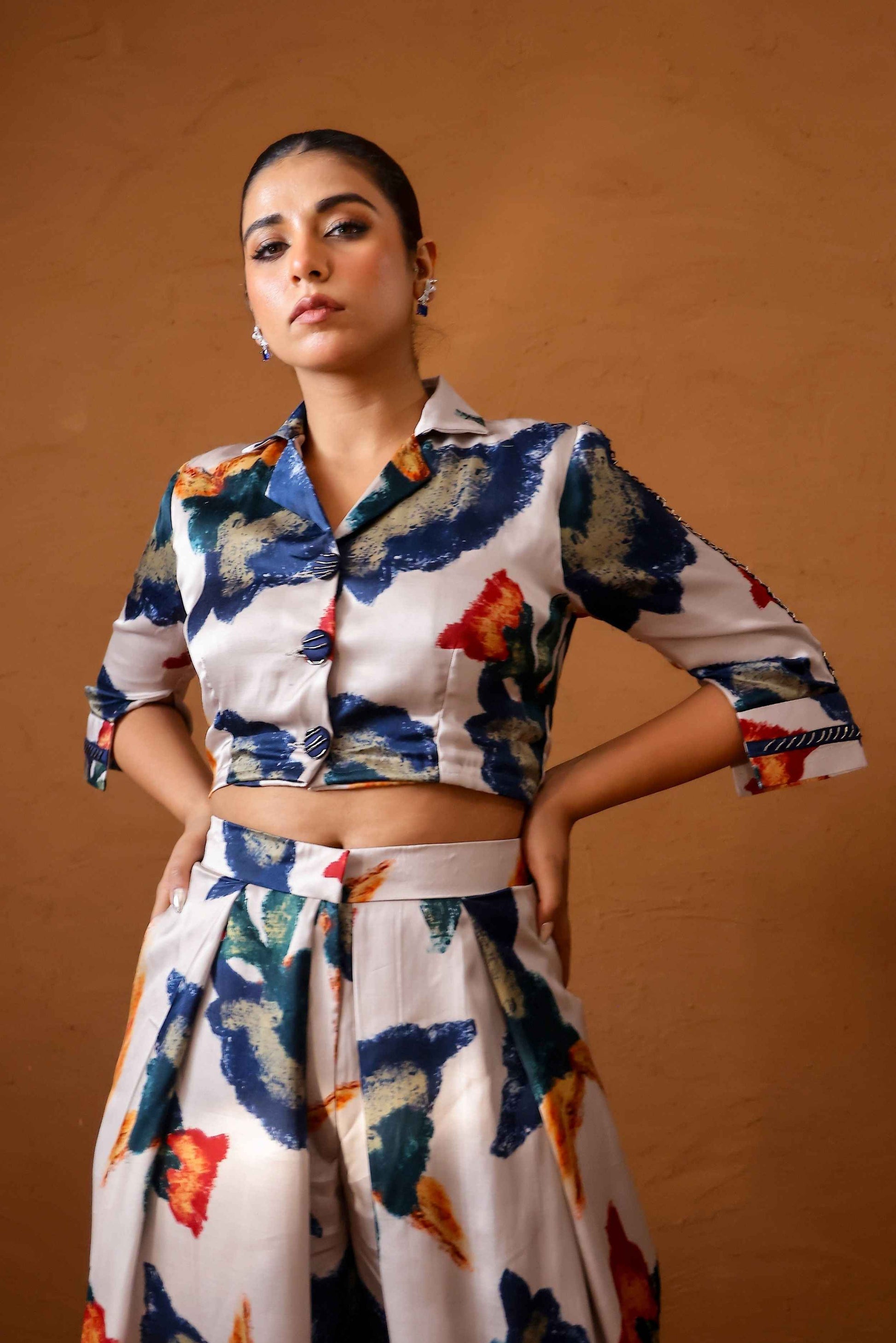 Pardesi shirt paired with pants - Studio Surbhi
