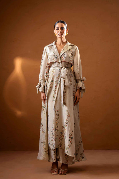 Sepia Trench jacket set - Studio Surbhi