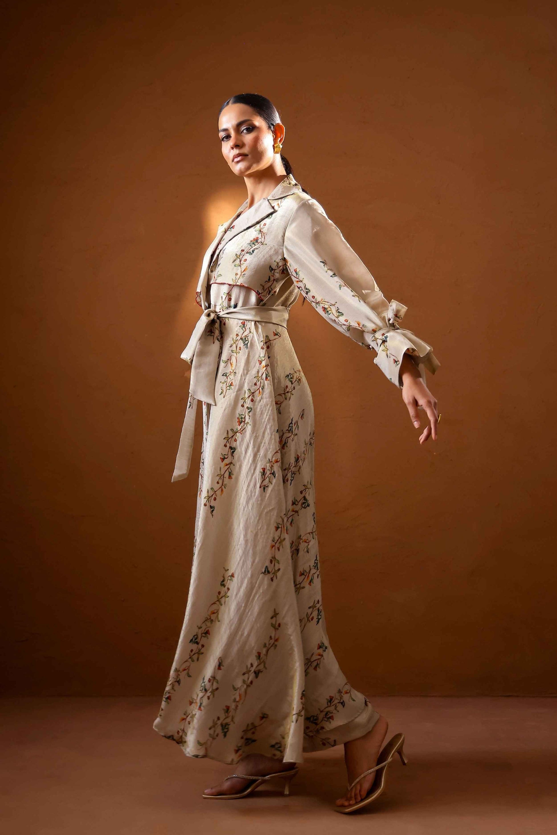 Sepia Trench jacket set - Studio Surbhi
