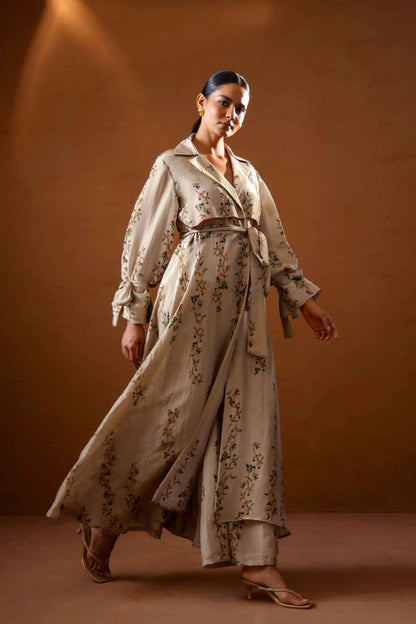 Sepia Trench jacket set - Studio Surbhi
