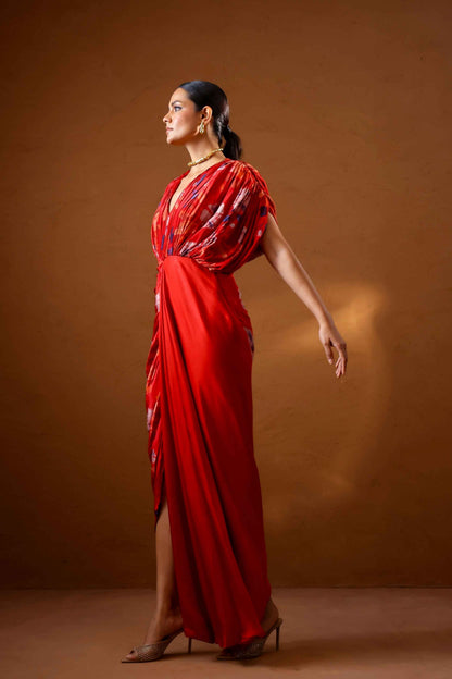 Malabari pluge Kaftan Gown - Studio Surbhi