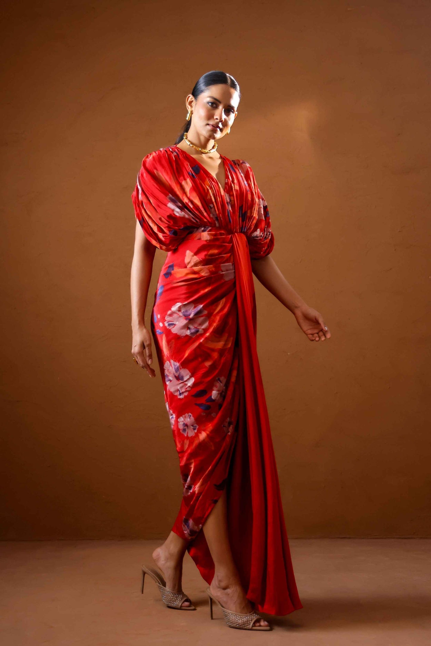 Malabari pluge Kaftan Gown - Studio Surbhi