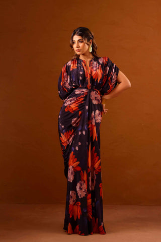 Clavo kaftan gown with front zipper