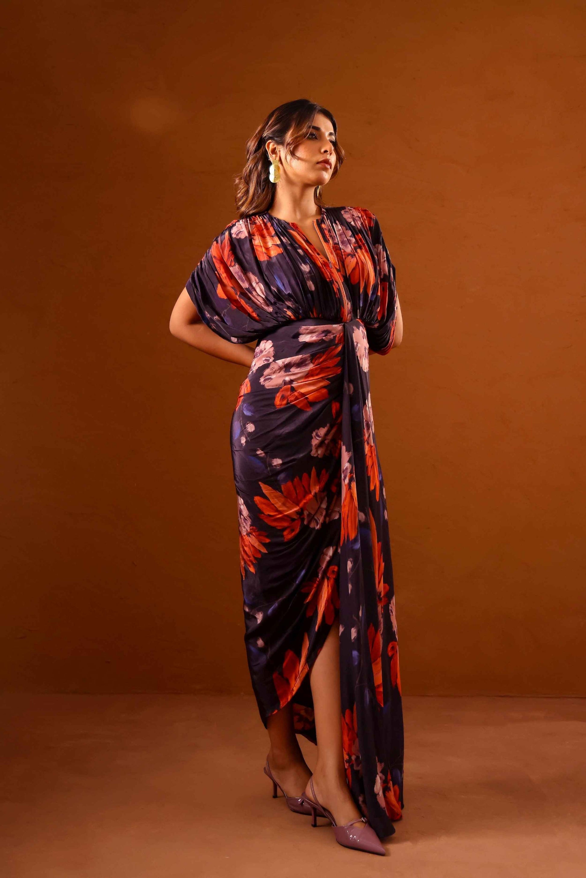 Clavo kaftan gown with front zipper - Studio Surbhi