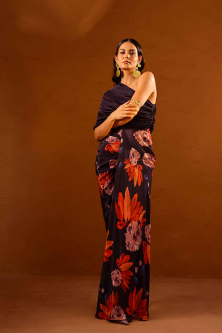 Clavo one-shoulder gown