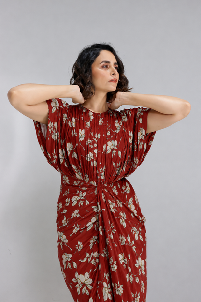 Red Lemons Kaftan Gown